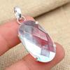 Faceted Mistic Topaz Gemstone Solid 925 Sterling Silver Handmade Excellent Jewelry Pendant
