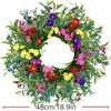 Artificial Flower Wreath Front Door Garland Decorative Spring and Summer Wedding Decor for