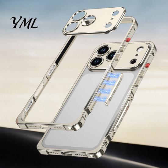 Heavy Duty Protective Accessories Metal Case for IPhone 18 Pro And Max, Slim Thin Magnetic Scratch Resistant Camera Shield Bumper Cooling Frame