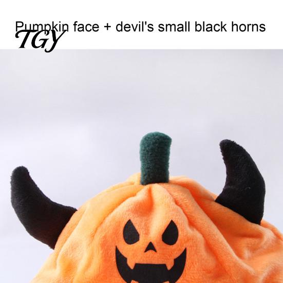 Funny Ghost Face Costume for Small Pets Pet Halloween Pumpkin Hat, Devil Horn Cat Plush Cozy Cosplay Apparel Photo Shoots Hat Cats Dogs, Party