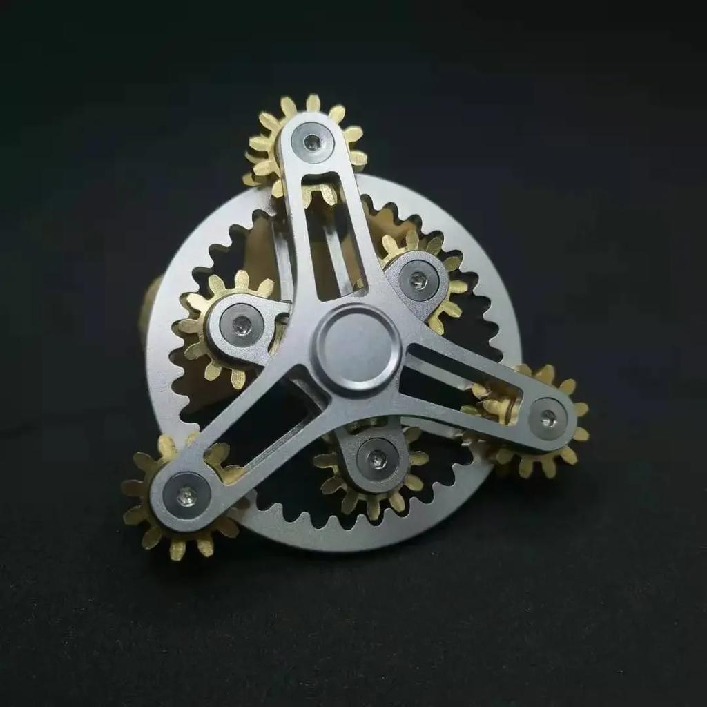 Гироскоп-декомпрессор на кончике пальца с шестеренками Fidget Spinner девятизубчатый linkage ручной cranked Spinner EDC gear linkage палец гироскоп игрушка