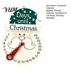 Santa Claus Hanging Ornament Christmas Countdown Calendar, Reusable Days Until Door Sign, Cute Cartoon Decor Vintage Round Wreath Hanger for