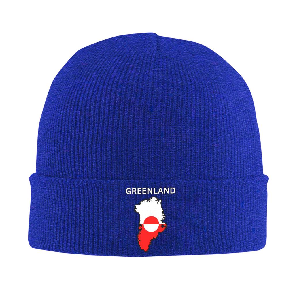 Greenland Flag Map Beanie Hats Bonnet Hats Unisex Adult Cute Outdoor Skullies Beanies Autumn Winter Printed Head Wrap Caps