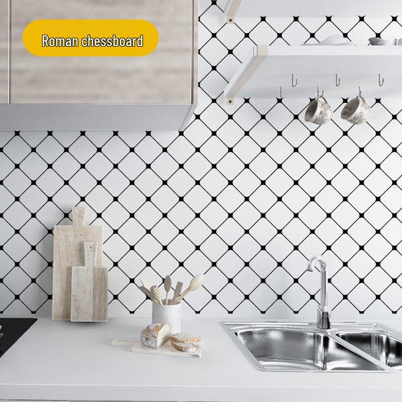 Водонепроницаемые Маслостойкие Самоклеящиеся Кухонные Обои для Плит и Вытяжек