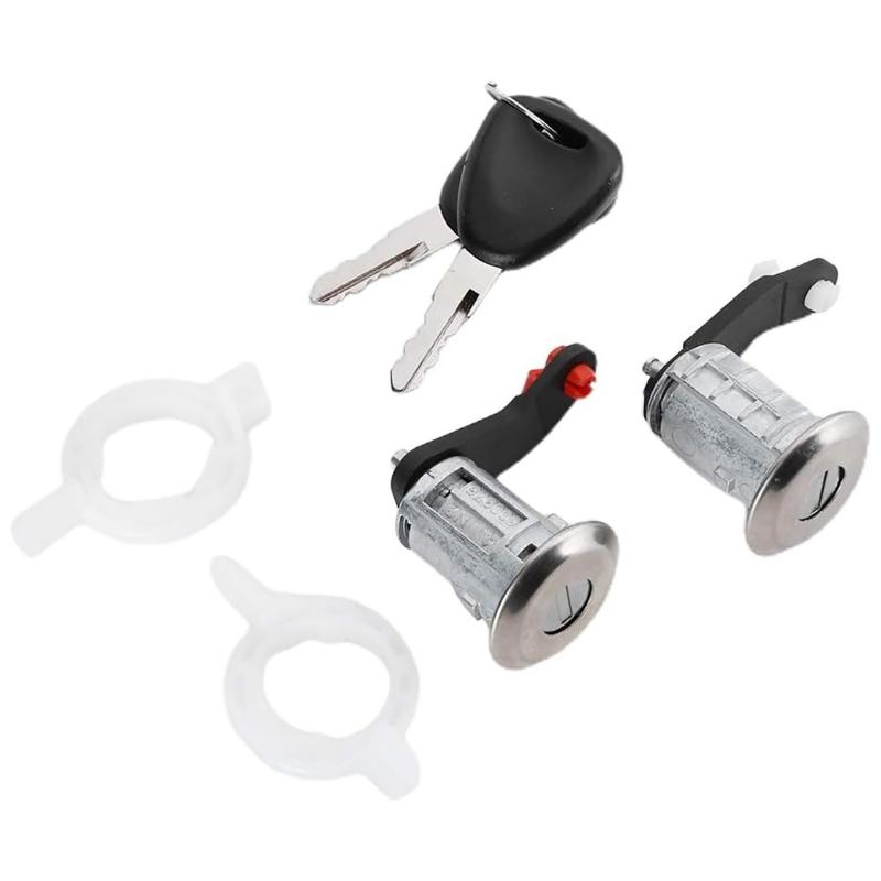 Левый и правый цилиндр замка двери автомобиля с двумя ключами для MOVANO 1998-2016 7701470944 7701470945 256522 256523