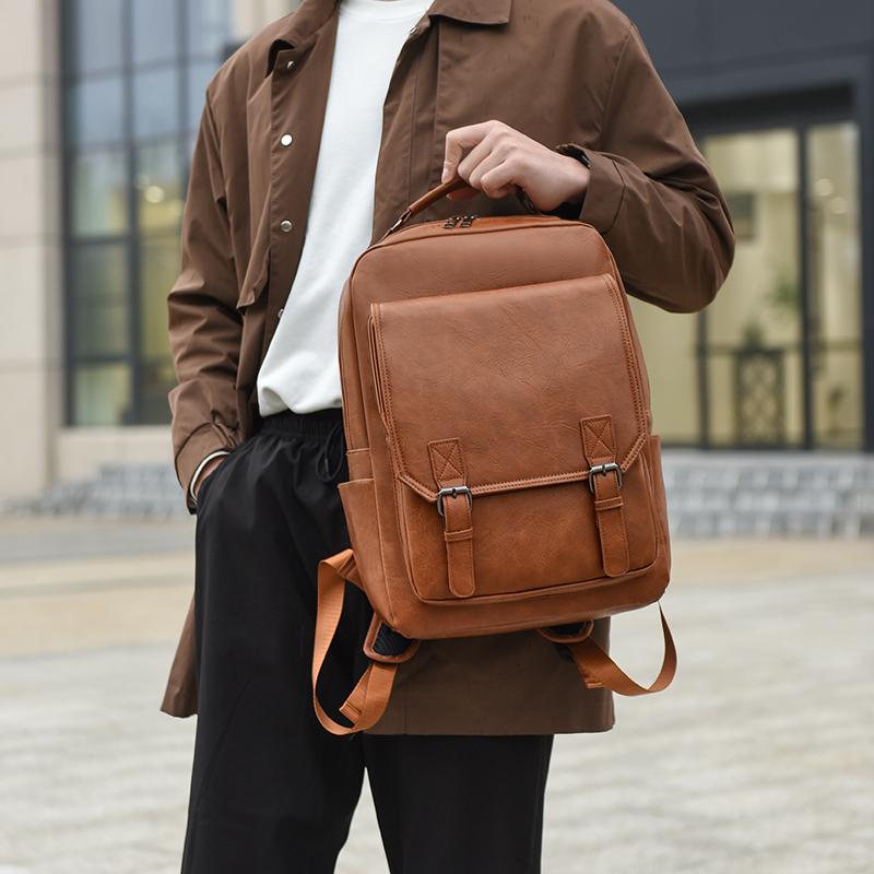 Модная мужская сумка Тренд Бренд Ретро Повседневный рюкзак Высокое качество Водонепроницаемая дорожная сумка Большая вместимость Деловая сумка для компьютера