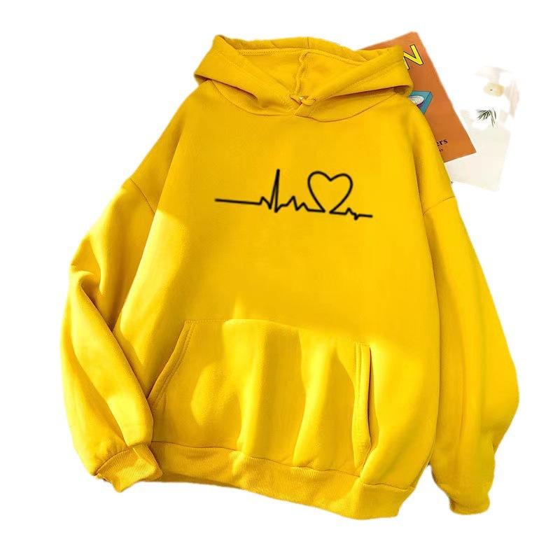 Winter New Women's Hoodie High Street Unisex Style Double Pockets Sweatshirts Outerwear Plus-Size Women's Clothing