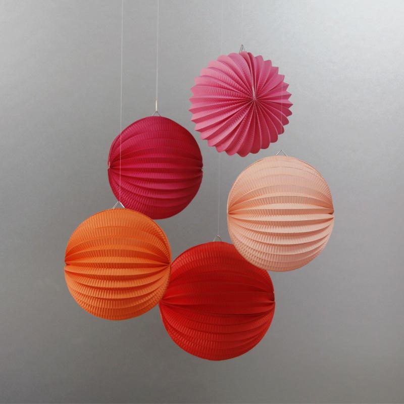 Festive Hangings Decorations Watermelon Paper Lanterns Honeycomb Balls Wedding Room Decorations