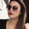 Fashion Oversized Rimless Sunglasses Women Famous Luxury Brand Design Sexy Vintage Lady Summer Style Sun Glasses
