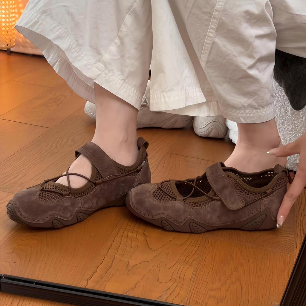 Повседневная обувь Мэри Джейн женская обувь лето новая мягкая подошва спортивная обувь женская универсальная на плоской подошве одинарная обувь сандалии