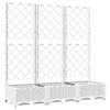 VidaXL Planter with Trellis White 120x40x121.5 Cm PP 153283