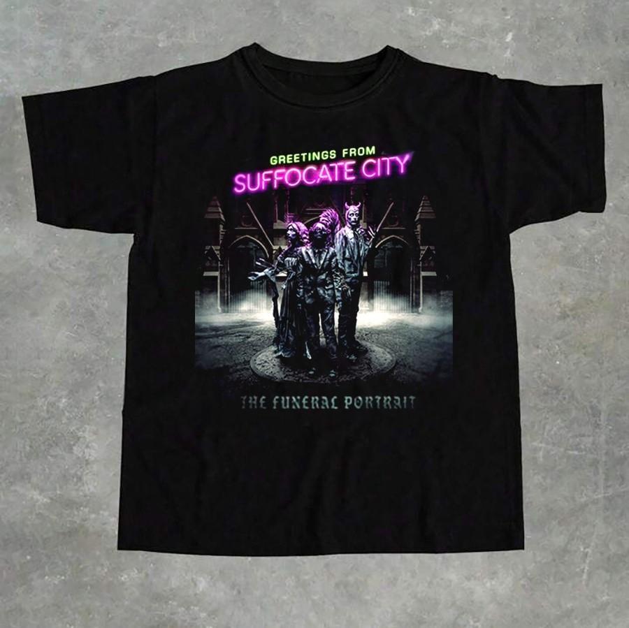 Футболка с изображением группы The Funeral Portrait, Футболка Suppocate City Funeral Port S-5XL Q4758 Унисекс футболка