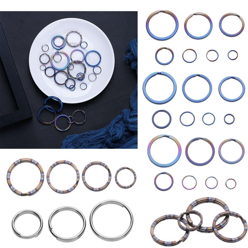 1/2pcs 10~32mm Titanium Alloy Circle Clip Key Ring Portable Holder EDC Keychain Keyring Buckle