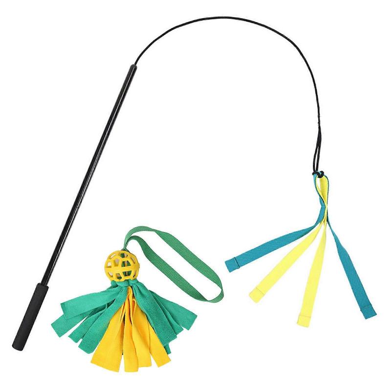 Dog Flirt Poles Toy Flirt Poles Chewing Training Toy for Dog Aggressive Chewer Teeth Clean Exercise Rope Interaction Toy Multicolor