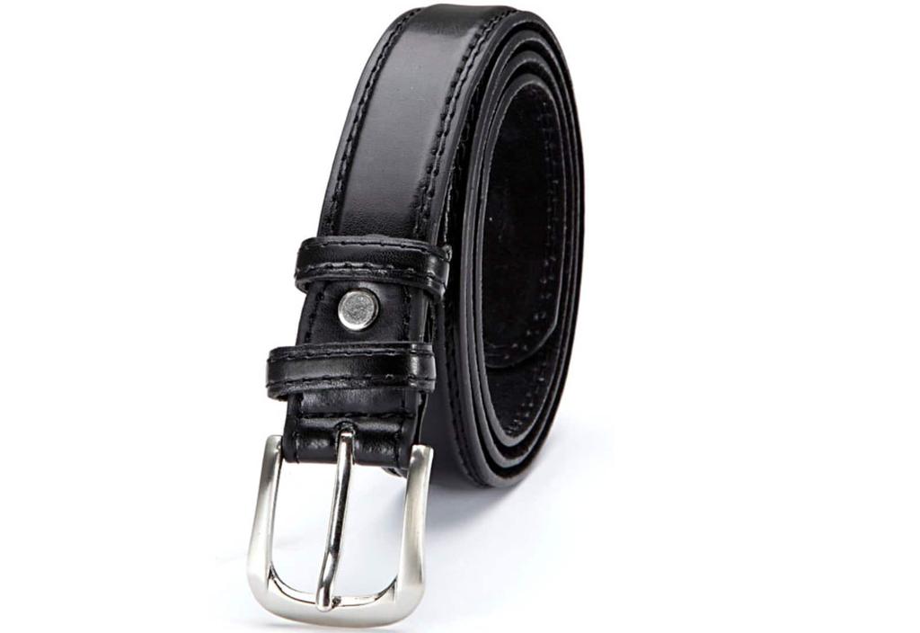 Мужской костюмный ремень узкий