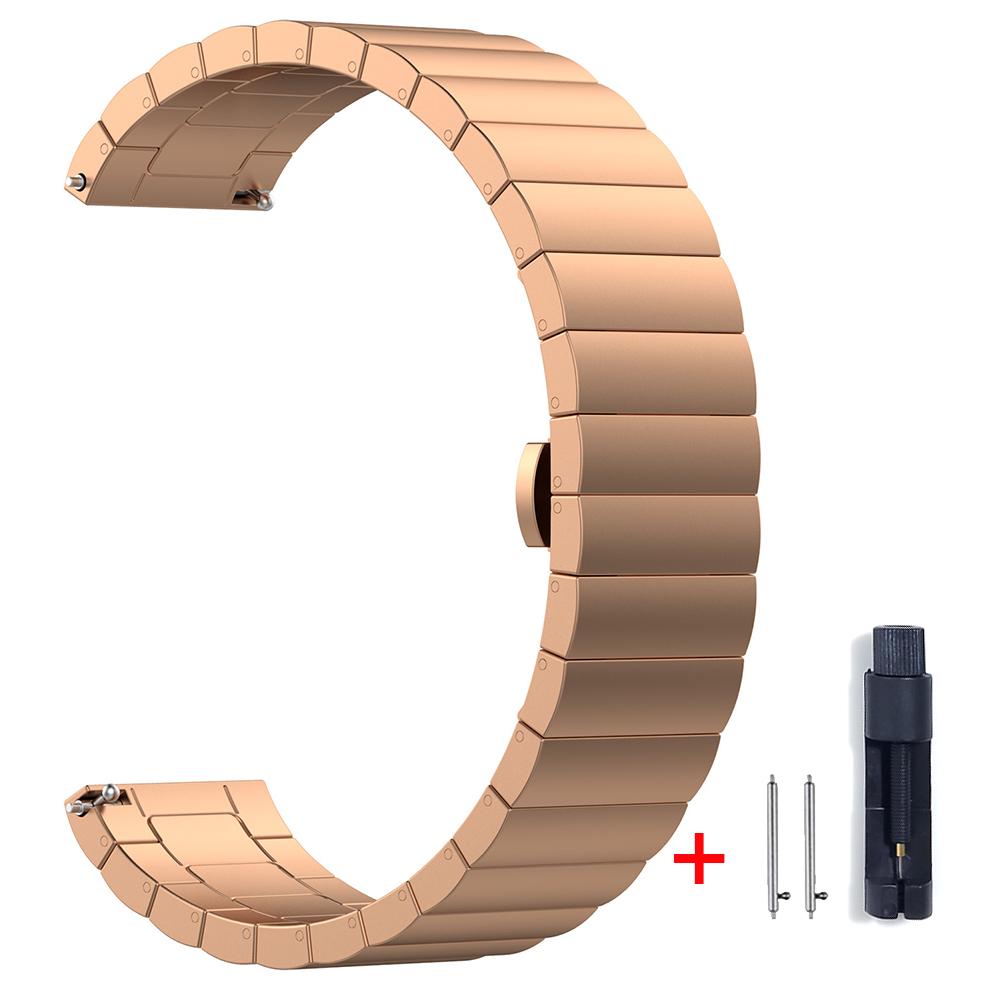 Stainless Steel Strap For Amazfit GTR 4 GTR 47mm 2e Metal Mesh Band For Amazfit GTS 4 mini/Bip 3 Pro/Stratos Wristband Bracelet