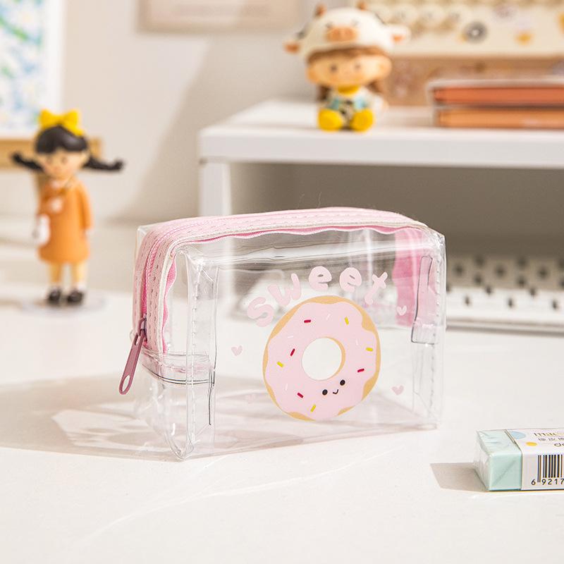 Милый мультяшный зверек, прозрачный ПВХ кошелек для монет, детские мини-портативные наушники, органайзер для кабеля передачи данных, женская водонепроницаемая косметичка