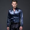 Летняя мужская мода повседневные рубашки с длинным рукавом Fit Party Shirt Top Blouse
