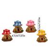 1pc mushroom house resin statue ornament, available in four colors, suitable for moss, potted plants, and tabletop ornaments