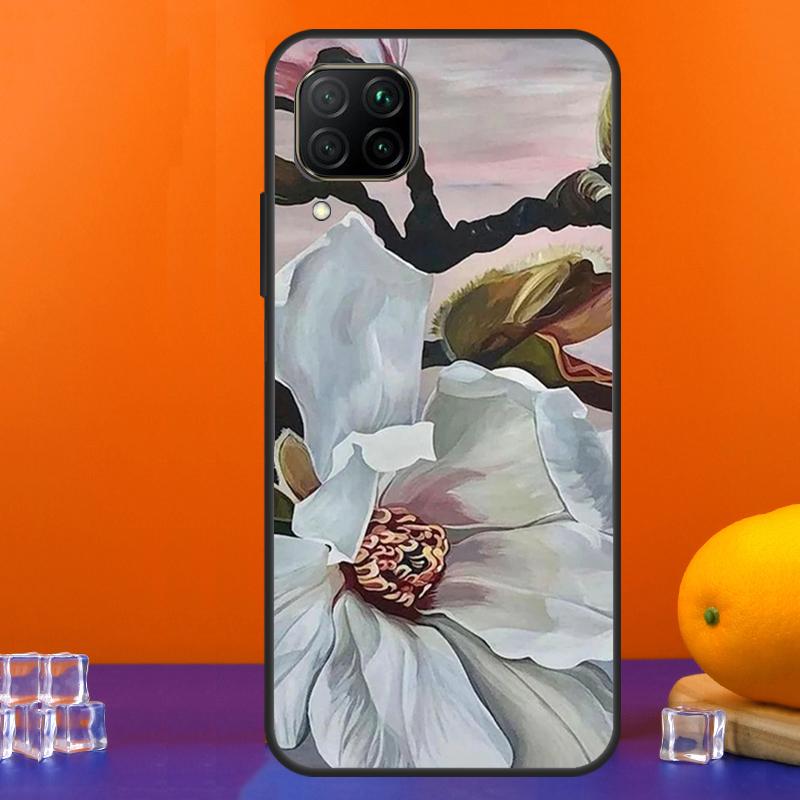 3D Рельефный Цветок Для Huawei Nova 12s 12i 11i 8i 9 10 SE Y91 Y90 Y60 Y70 Y72 Y61 P20 P40 Lite P30 P60 Pro Чехол