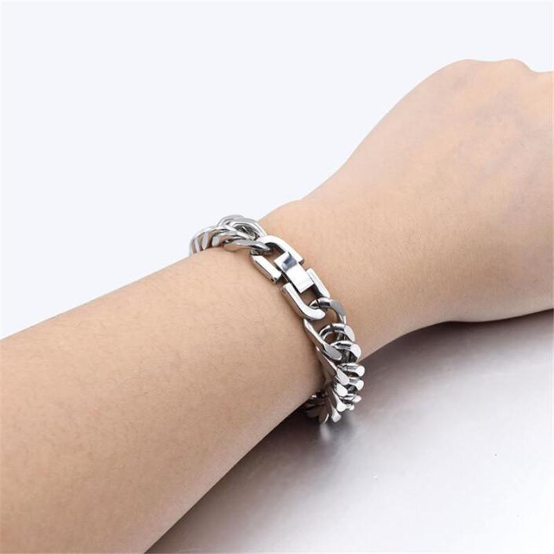 Мужской браслет с двойной пряжкой из европейской и американской титановой стали