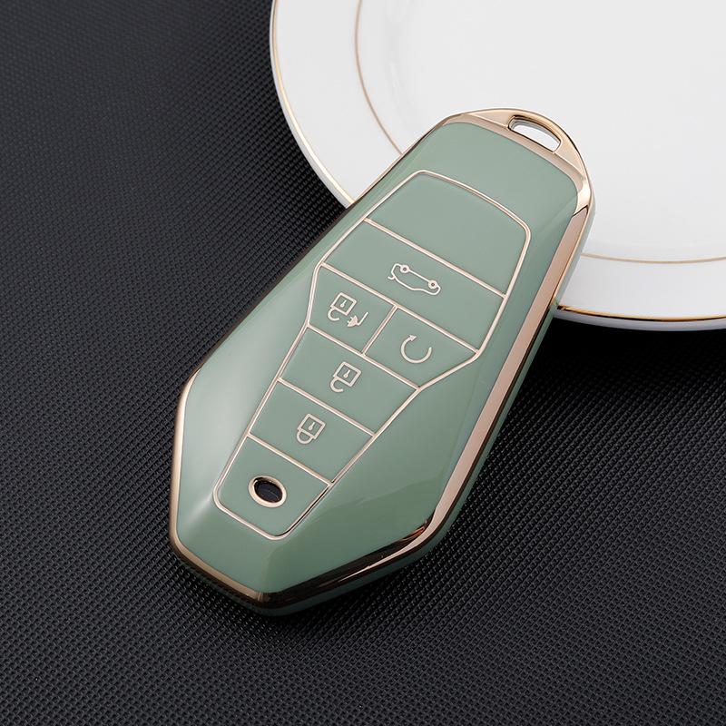 Элегантный защитный чехол для ключа автомобиля GAC Aion Z03 с золотой окантовкой для мужчин и женщин