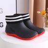 Fashion COZOK New Women's Waterproof Rain Boots Outdoor Non-Slip Casual PVC Women's Rain Boots Fashion All-match Warm Rubber Boots 36-40