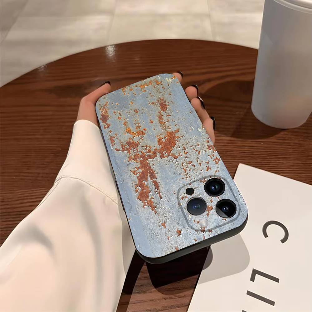 Ржавый чехол в индустриальном стиле для iPhone 17 Air 16 15 11 12 14 13 Pro Max Ударопрочный чехол