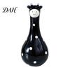 Cute Animal Shaped Floral Container Polka Dot Giraffe Vase, Hand-painted Resin Flower Creative Big-mouthed Fun Gift for Housewarming Holder