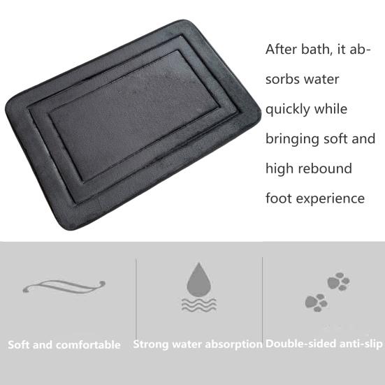 Ковер, быстросохнущий коралловый бархатный дверной коврик, нескользящий водопоглощающий коврик из пены с эффектом памяти, коврик для ванной, товары для дома