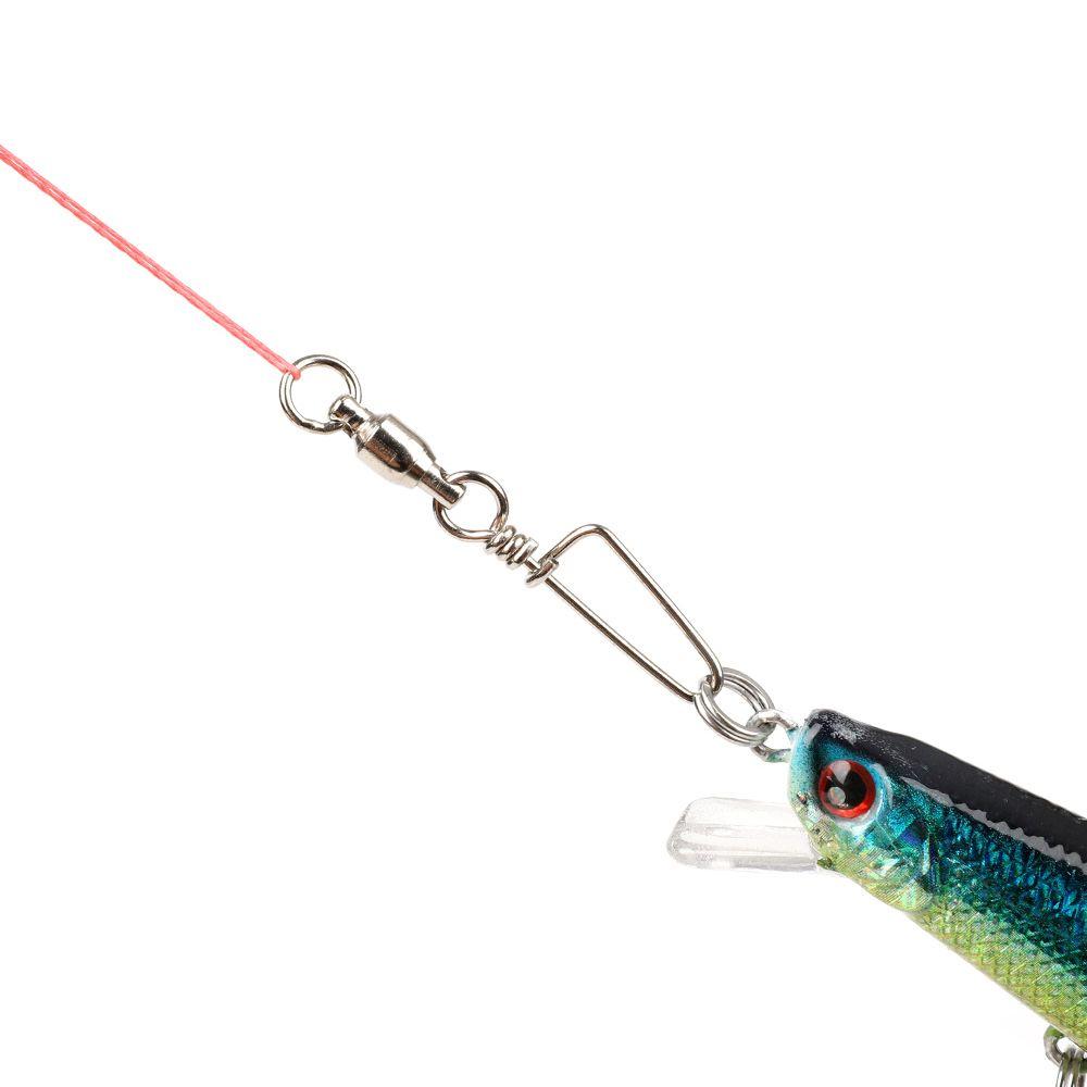 Ring Size 0# To 8# Heavy Duty Ball Fishing Snap Connector with Pin Bearing Barrel Rolling Swivel