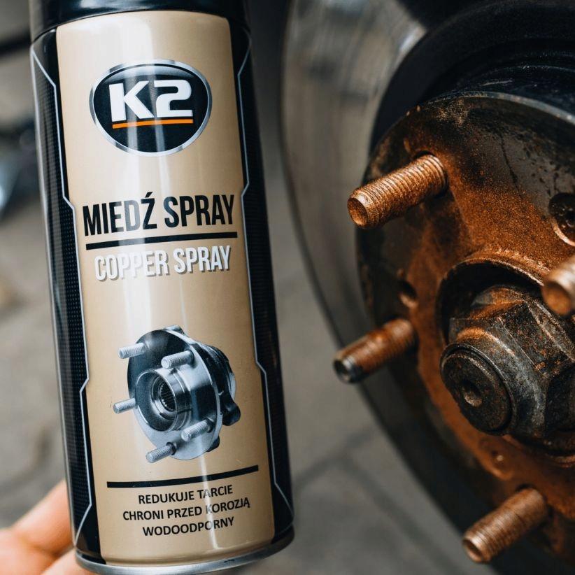 K2 Miedź Spray Wysokotemperaturowy Smar Miedziowy