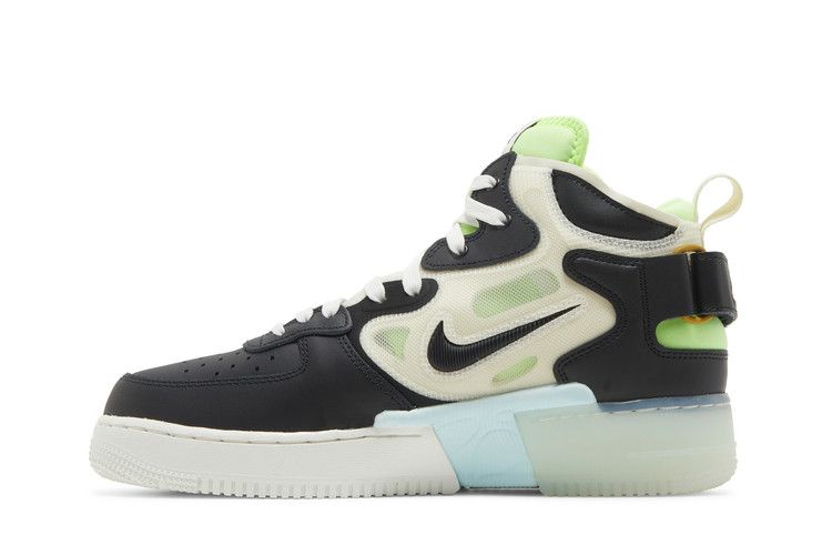 Мужские кроссовки Nike Air Force 1 React Mid Черный Парус Призрачный Зеленый Парус/Призрачный Зеленый/Ледниковый Синий/Черный