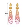 Temperament Luxury Full Diamond Tassel Long Earrings Female High-Class Feeling Rhinestone Earrings Female Earrings 1 Pair
