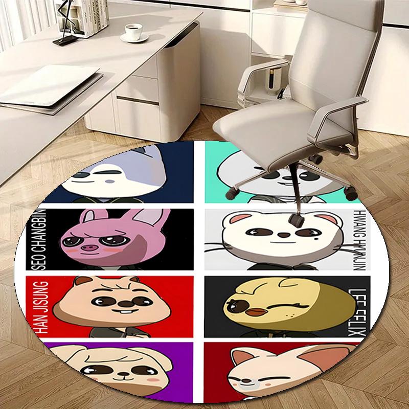 1pc Kpop Team1 Design Printed Area Round Carpet for Bedroom Living Room Home Decor Rugs Mat Non Slip Mat Rug for Bedside