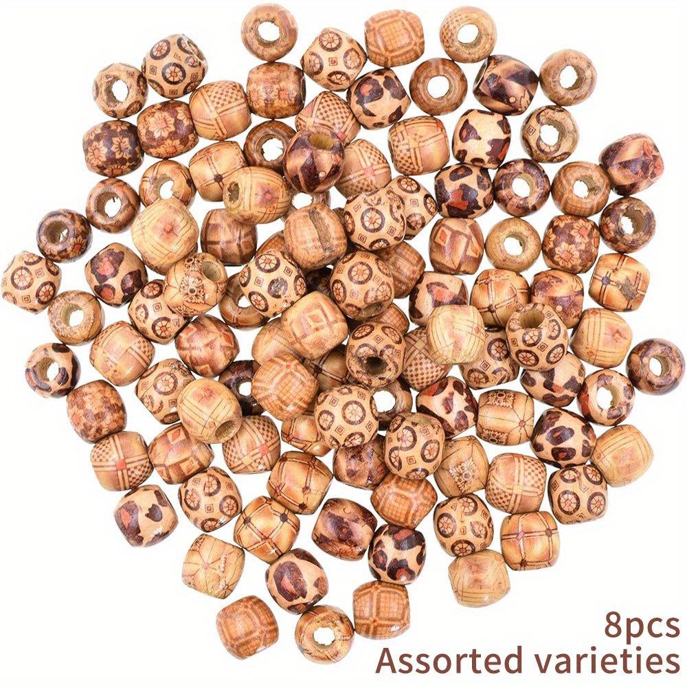 8/18/28 штук деревянных ретро круглых бусин из натурального дерева для рукоделия, бусин-разделителей, браслетов, ожерелий, сережек, брелоков