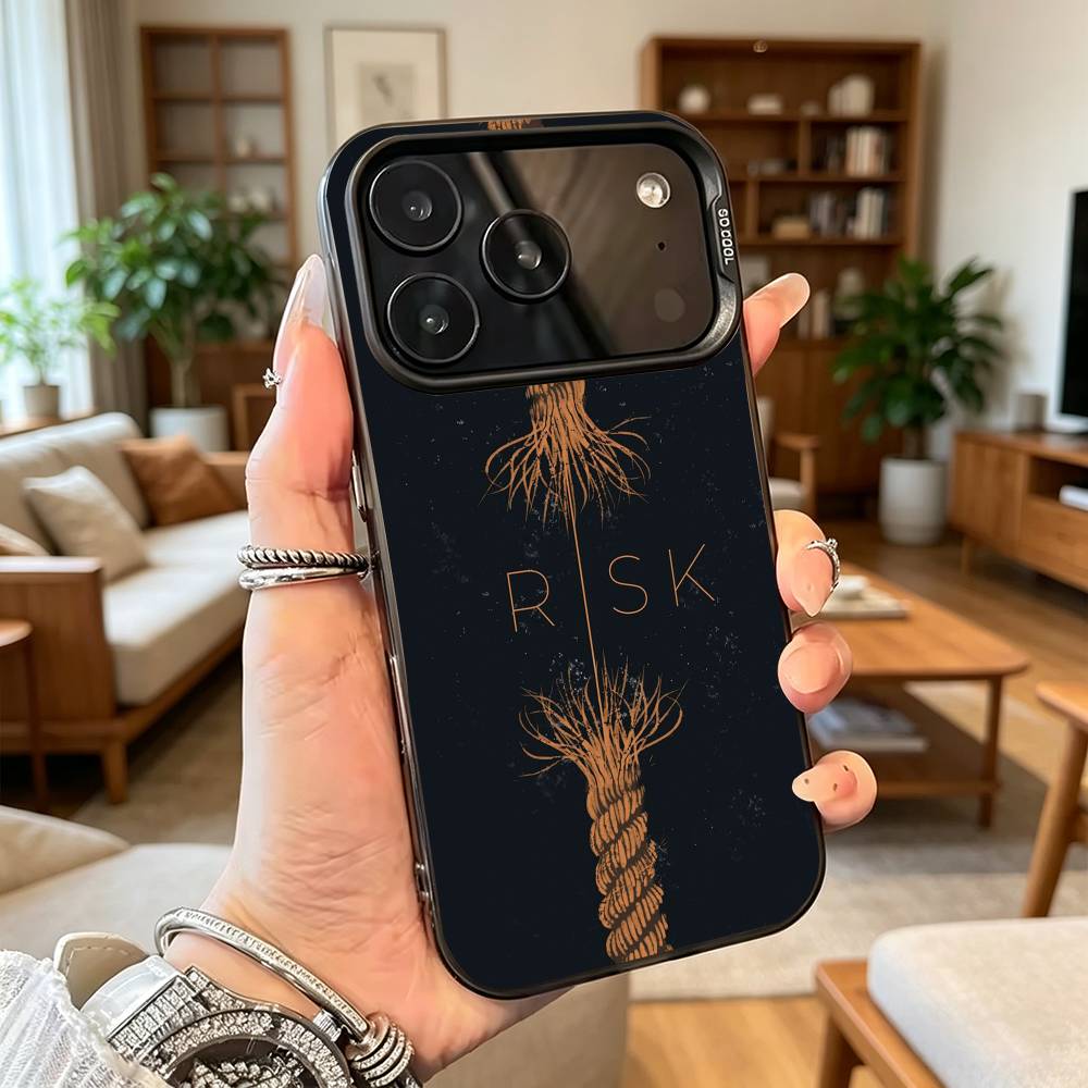 Дневной трейдер РИСК БОГАТЫЙ Чехол для iPhone 17,16,15,14,13,12,11 Plus,Pro Max,XS,Цветной Серебристый Черный Чехол