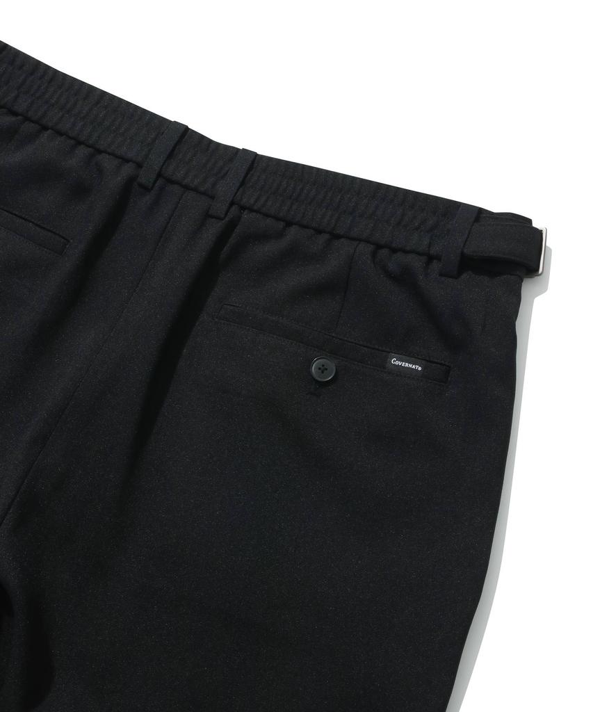 COVERNAT One-Pleat Semi-Wide Slacks Black