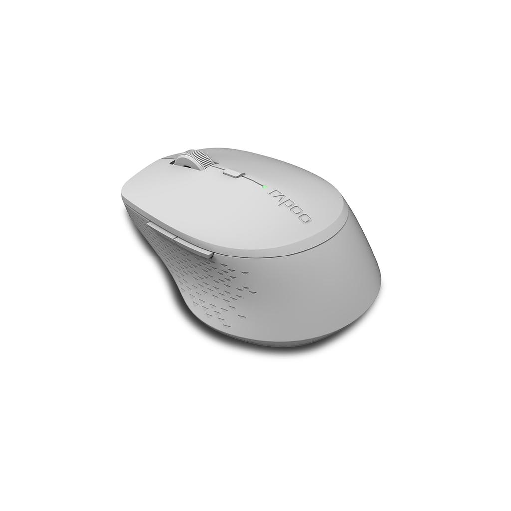 Japanese Rapoo M300G Silent Wireless Bluetooth 2400dpi [Official Distributor] Mouse, 5.0, 2.4GHz, Multi-Device, (Gray)