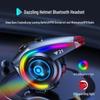 Водонепроницаемая Bluetooth-гарнитура для шлема Y21 с RGB-подсветкой и мощным басом