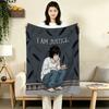 1PC Death Note Patterned Flannel Blanket Suitable For All Seasons For Home Decor Warmth And Comfort Gifts Holiday Present