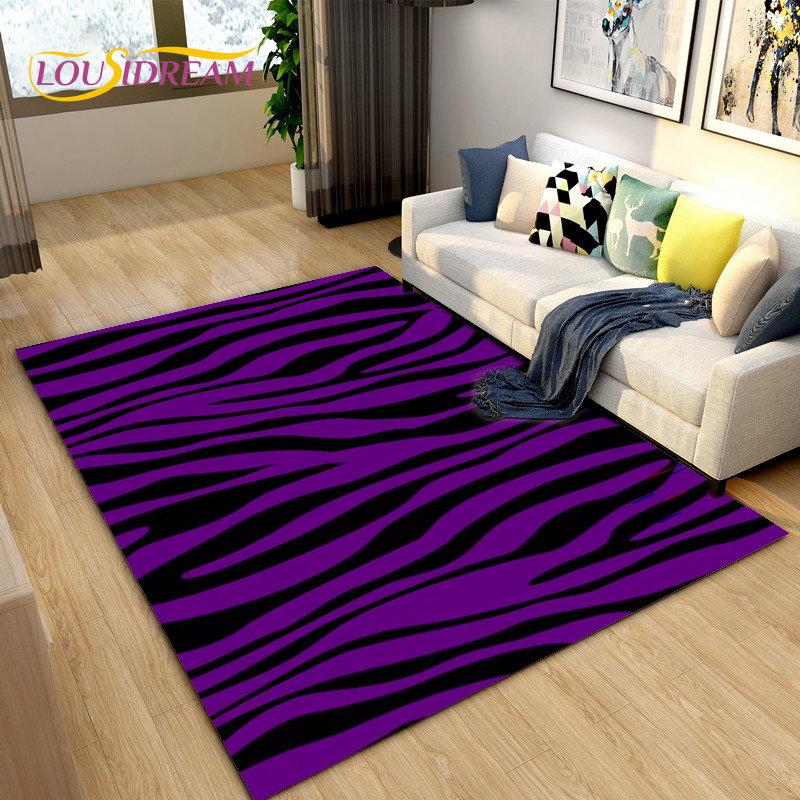 Большой ковер 3D Color Series с зебровым узором, ковер для гостиной, спальни, кухни, придверный коврик для декора, нескользящий коврик для пола