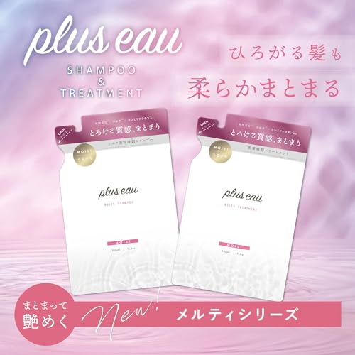 Plus Eau Plus Eau Шампунь и Кондиционер с Шелковой Сывороткой, Тающий, Сменный Блок, 350 мл, Набор из 2 шт.