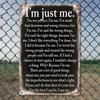 A Sarcastic Metal Vintage Aluminum Sign, I Am Who I Am Funny Poster for Outdoor Wall Decoration, Street Yard Porch Garage Home