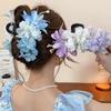 Artificial Flower Hair Claws Clips For Women Elegant Back of The Head Hair Shark Clip Long Hair Barrettes Girls Hair Accessories
