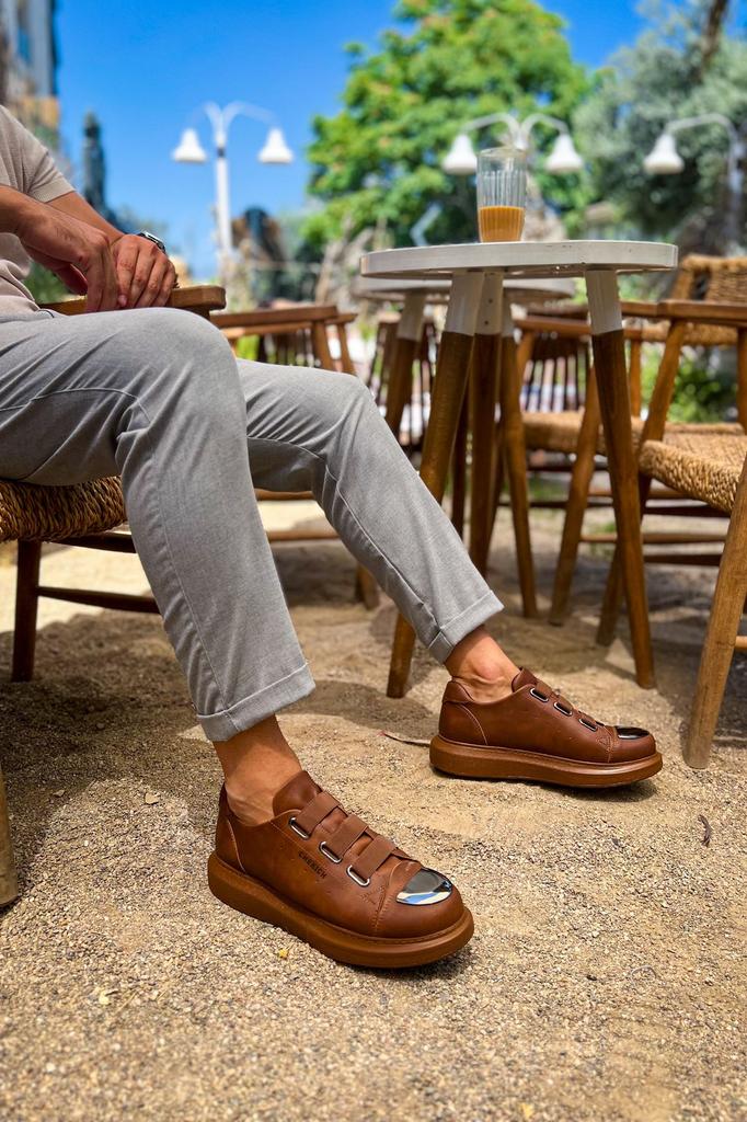 Chekich H Новая коллекция CH251 Зеркальные мужские туфли Белый Черный Коричневый Загар