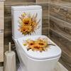 Sunflower Bouquet Wall Sticker Peel Stick Waterproof Floral Decor for Home Bathroom Toilet Living Room Walls