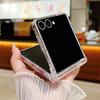 Модный чехол с полосками и уткой для Samsung Galaxy Z Flip 8 7 FE 6 5 4 Z Flip8 Flip7 Flip6 Flip5, шарнирный, прозрачный, из поликарбоната, тонкий, жесткий, складной чехол для телефона