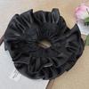 Элегантные плиссированные резинки для волос в форме цветка, преувеличенная веревка для волос, большое атласное женское кольцо для волос