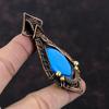 Sleeping Beauty Turquoise Pendant Copper Wire Wrapped Pendant Handmade Gemstone Pendant Wire Wrapped Jewelry Copper Jewelry Pendant For Gift